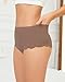 MQHZZJI Seamless High Waisted Underwear for Women, No Show Cheeky Ribbed Bikini Panties, Breathable & Comfortable