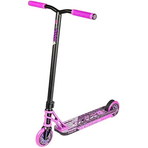 MGP Action Sports - MGX P1 Pro Stunt Scooter - Suits Boys & Girls Ages 6+ - Max Rider Weight 100kg - Worlds #1 Pro Scooter Brand - Madd Gear Est. 2002 (Purple/Pink) Cover
