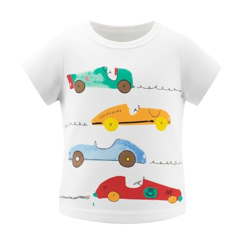 Image of DEEKEY Toddler Boys Shirts Short-Sleeve Little Kids t Shirts Boys' Tops, Tees & Shirts Graphic TEE Age for 2-7 Years 4-Pack