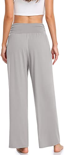 Image of TARSE Womens Wide Leg Pants Casual Loose Yoga Sweatpants Comfy Lounge Pajama Flowy Pants Pockets