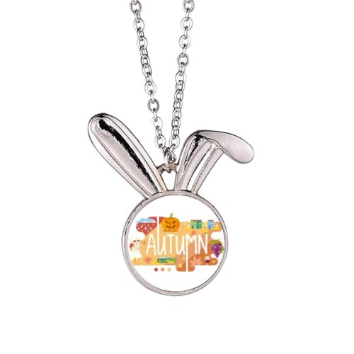 Collier lapin d'automne à offrir : cadeau idéal pour anniversaire en octobre