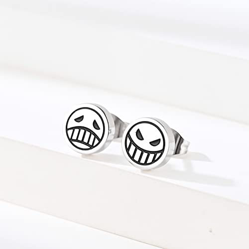 Smiley Face Earrings, Happy Unhappy Stud Earrings, Smiley Face Drop Earrings, Smiley Earrings Sad Earrings, Anime Cosplay Earrings for Men Women4