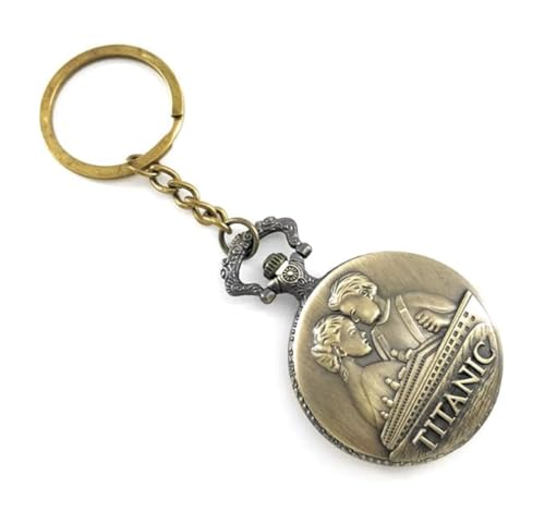 Image of Pocket Watch Metal Keychain Retro Vintage for Gifting With Key Ring Anti-Rust