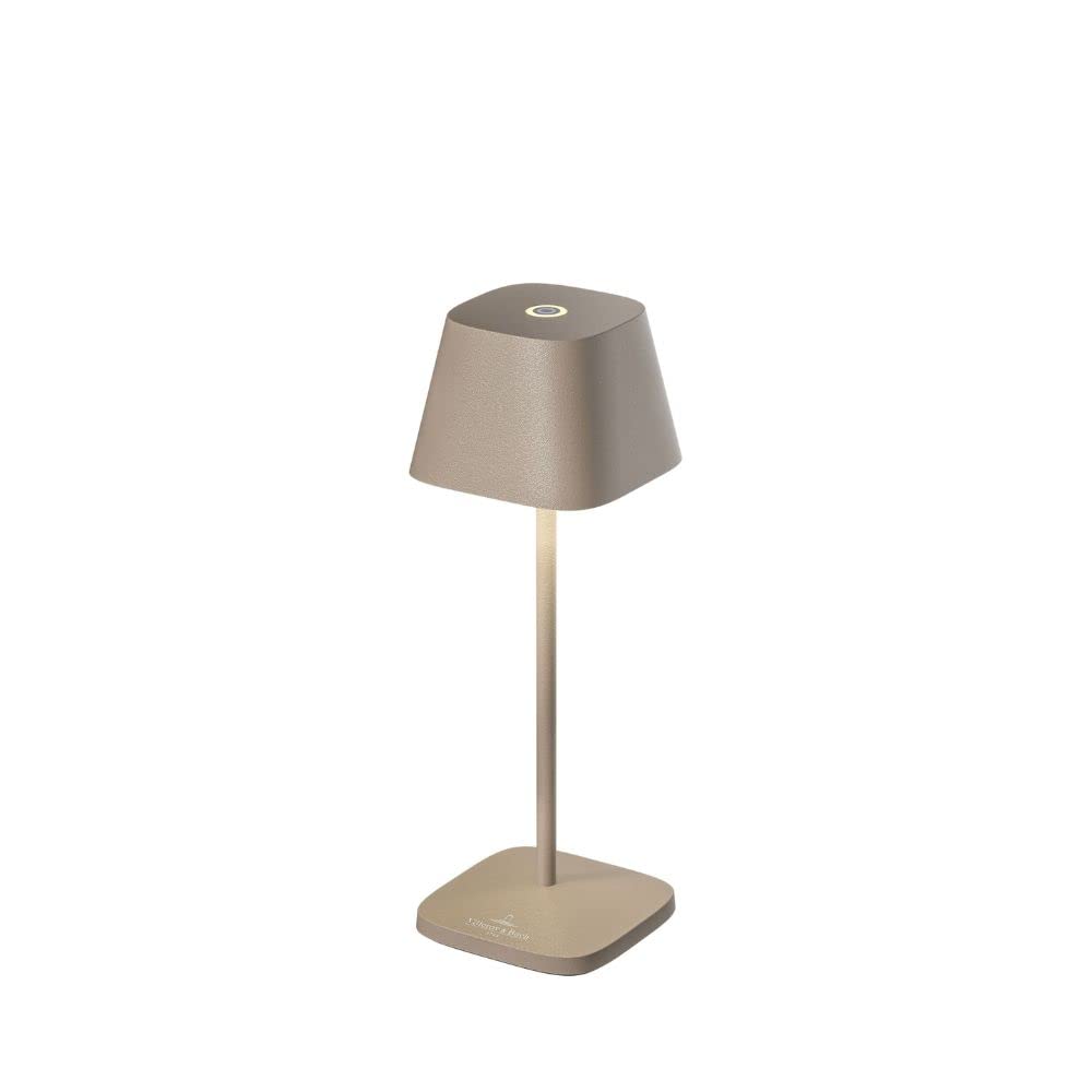 Villeroy & BochNeapel Micro Table Lamp, 2 light colors, dimmable 2.3W LED table light, 10 hours battery runtime (Sand)