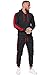 Code47 Herren Jogginganzug Trainingsanzug Männer Sportanzug Fitness Fitnessanzug Outfit Streetwear Jogginghose Hoodie-Sporthose Sportbekleidung Comfort Pullover Fit (L, Schwarz Rot)
