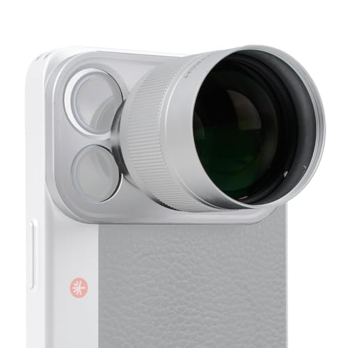 PGYTECH 2X Telephoto Lens for iPhone 17 Pro Max, 200mm Equivalent Optical Telephoto Extender, Clip-On Lens with Adapter Ring for RetroVa Case, for Wildlife/Sports/Portrait Photography