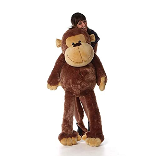 Image of HUG 'n' FEEL SOFT TOYS Soft Toys Long Soft Lovable hugable Cute Giant Life Size Figure Toy Bear Plush & Stuffed Toys (4 feet Monkey, Dark Brown) Lovely Teddy Figure Toy