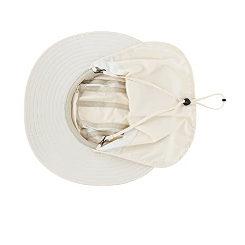Image of Home Prefer Mens UPF 50+ Sun Protection Cap Wide Brim Fishing Hat with Neck Flap