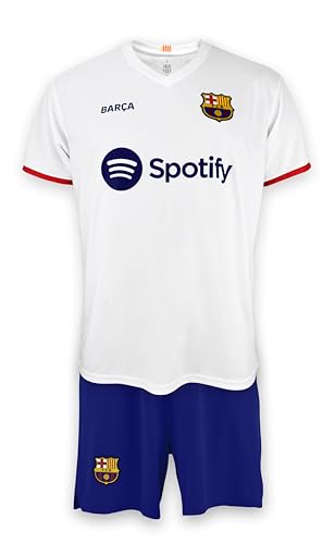 FC Barcelona Conjunto Camiseta y Pantalón Segunda Equipación Temporada 23/24 - Réplica Oficial con Licencia - Talla Niño (14 Años)