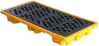 Containment Spill Pallet, Polyethylene Paint Bucket Tray, Industrial Garage Storage Detachable Shipping Leakproof Platform-1300x680x150mm