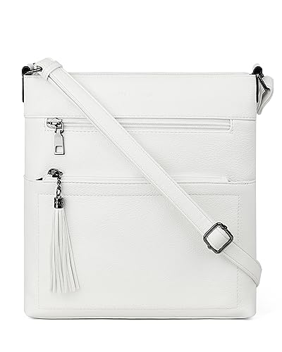 Image of MASINTOR Crossbody Purses for Women, Multi Pocket Casual Crossbody Bag, Adjustable Strap Shoulder Bag with Tassel