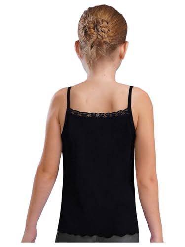 Jugaoge Kids Girls Sleeveless Lace Trim Spaghetti Strap Camisole Vest Tank Tops Basic Ribbed Undershirts2