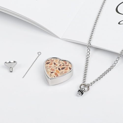 Collier urne cœur pour cendres de chien blanc et beige, gardez son souvenir