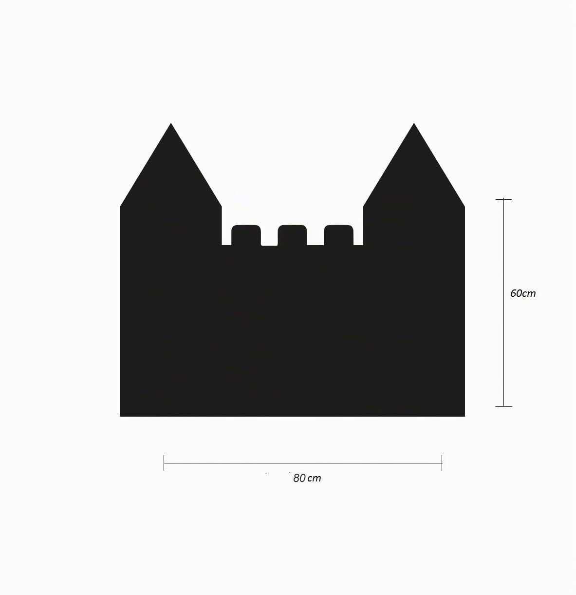FERFLEX - Tableau Magnétique Noir Autocollant pour Chambre Ados et Enfant - Château Jouet