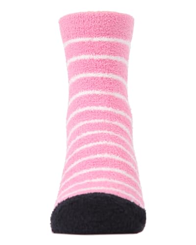 MeMoi Leopard Girls Fuzzy Non-Skid Socks 2-Pair4