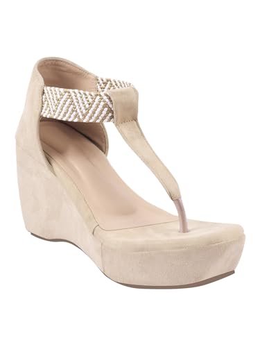 Image of SilverArrow womens Pacifico Fashion Sandals|Wedges Heel Sandals With Pull On Strap|Fusion Wear