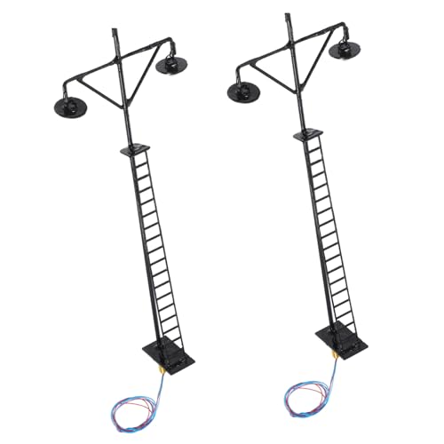 SEWOART 2pcs Mini Model Railroad Signal Light Table Ornament Realistic Train Lamps for Garden Building Toy