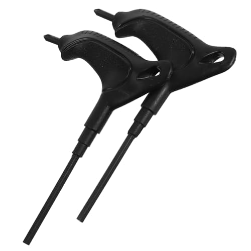 POPETPOP 2Pcs Ergonomic T Handle Wrench Skate Tool for Easy Wheel and Bearing Replacement Precision Fit for Inline Skates and Skateboards Portable Design for Skating Enthusiasts