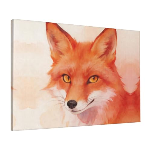 Toile murale moderne Fox Wash tableau encadré salon chambre 40x61