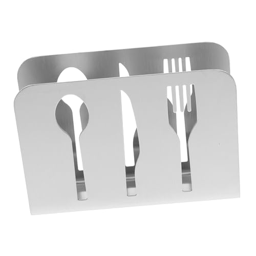 SECFOU Soporte Creativo De Servilletas De Acero Inoxidable Para Restaurante Dispensador De Servilletas De Mesa Accesorios De Suministros Para Hoteles