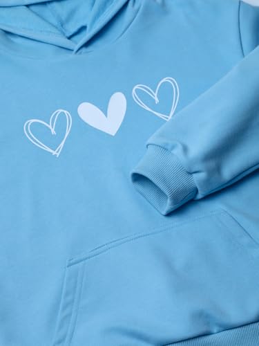Image of WELAKEN Cotton Hoodie Sweatshirt for Girls Kids & Teens Long Sleeve Pullover with Kangaroo Pocket