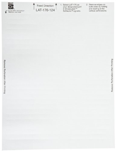 Étiquette imprimable au laser blanc Brady 24571 haute résistance pour inventaire