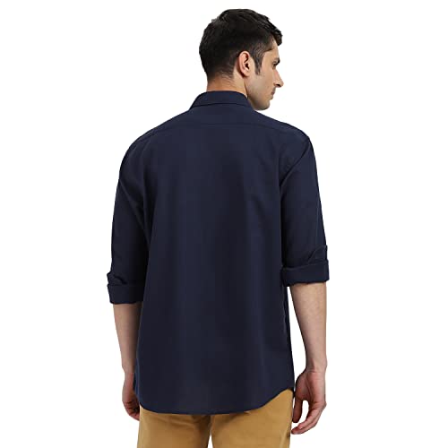 Image of Arrow Solid Slim Fit Mens Casual Shirts - 100% Cotton, Breathable & Comfortable, Full Sleeves Shirt for Men