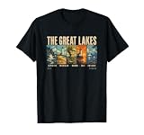 The Great Lakes North America Travel Design T-Shirt