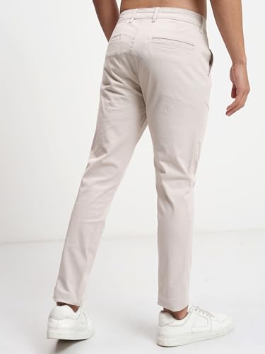 Image of Highlander Men's Slim Fit Formal Trousers | Ankle Length |Smart Trousers for Men | Chino Trousers for Men|Elegant Design | Comfortable Fabric for Daily Work & Formal Occasions