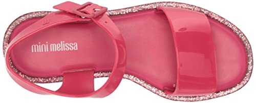 Image of mini melissa Mar Hot Sandals for Babies & Toddlers - Sparkly Sandals w /Heart Buckle & Bow for Baby Girls, Kids Jelly Shoes