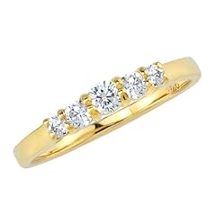 White Cubic Zirconia - 14K Gold Plate