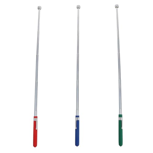 SEWACC Herramienta de Recogida Magnética Telescópica de Acero Aleado 3 Piezas para Caja de Herramientas, Mejora la Eficiencia Recogiendo Piezas Metálicas Color