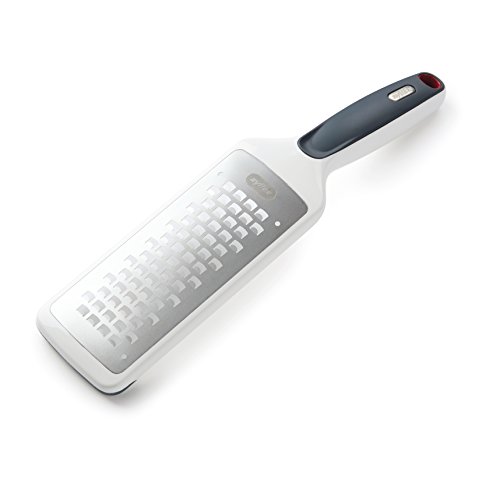 Zyliss E900034 Smooth Glide Grobreibe, Kunststoff/Edelstahl, Weiß/Grau, Käsereibe für Käse, Gemüse und mehr, besonders scharfe Universalreibe aus Edelstahl mit komfortablem Griff