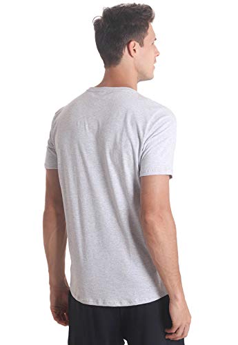 Camiseta Masculina Básica Mescla - Branco P