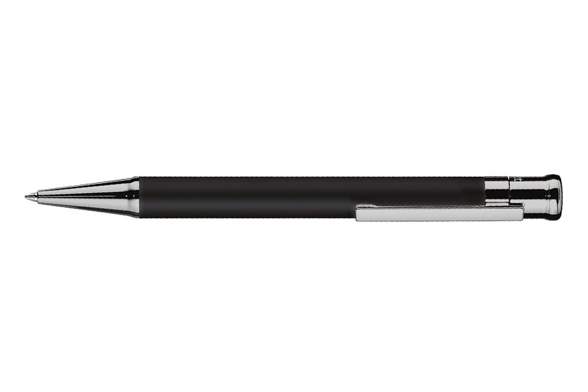 Otto Hutt Design 04 Kugelschreiber in Schwarz Matt aus Metall hergestellt, Länge: 13.3cm, Durchmesser 10.8mm, Gewicht 42.1gr., 001-20227