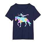 Vous vous sentez bien sur votre cheval de saut! Graphique de cheval coloré pour les filles de cheval et les acrobates. La voltige, un grand passe-temps!