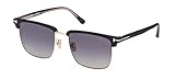 Polarisiert Tom Ford Sonnenbrillen HUDSON-02 FT 0997-H Matte Black/Grey Brown Shaded 55/18/145 Herren