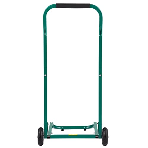 Vevor Heavy-Duty Steel Recycling Cart, 22.8 X 15.7 In Moving Bin Cart W/ 4 Wheels & 220 Lb Load Capacity, Easy Assembly & Weatherproof, Well-Built Hook For Simple Recycle Bin And Recycle Caddy, Green #TOP7