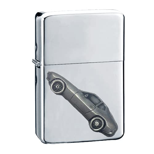 Briquet à essence avec motif voiture de sport allemande 924 argent