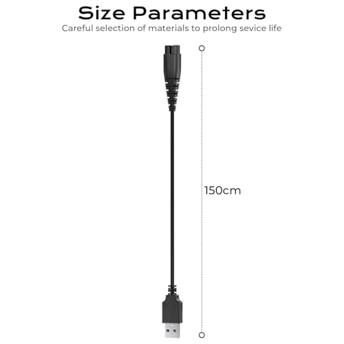 5V Fast Charger for Brightup Beard Trimmer, 5ft USB Charging Cable for Brightup Hair Clippers FK-8688T FK-8788T IPX7 Waterproof Electric Razor Body Shaver by Meliya - Image 3