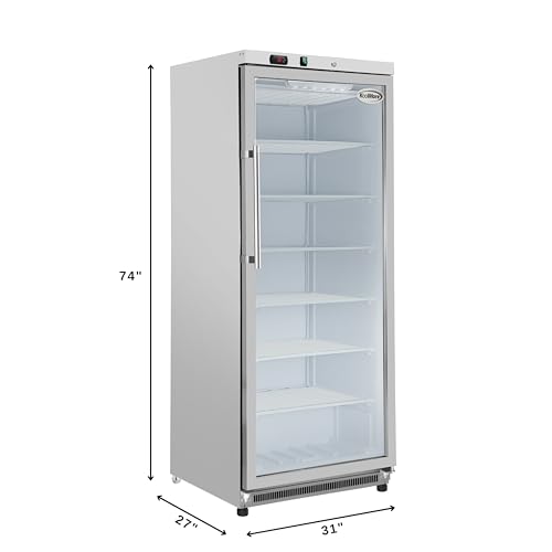 Image of KoolMore 21 Cu. Ft. Commercial Freezer with Glass Door in White - Manual Defrost (KM-FMD20WGD)