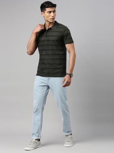 Image of KRYPTIC Men's Ultra-Soft Cotton Rich Casual Printed Half Sleeve Regular Fit Classic Polo T-Shirt - Soft, Cool & Stylish Everyday Wear