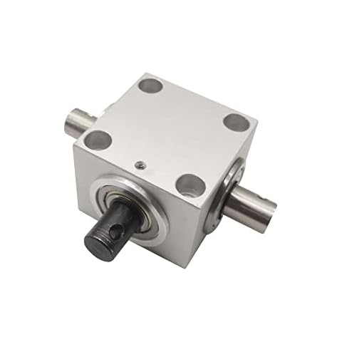 PGFUN 1:1 Right Angle Tapered Bevel Gearbox 1.5 Module 20 Teeth 90° Angle Drive Steering Gear Device Simple Mechanical DIY Module with 15mm Shaft Cover