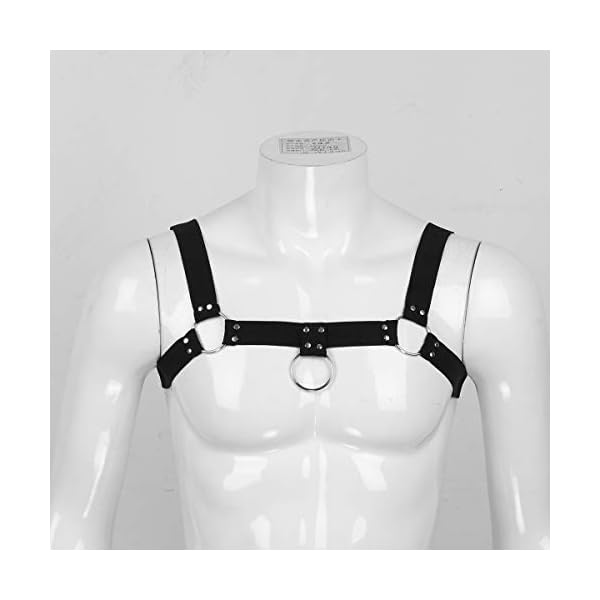 YiZYiF Herren Brust Harness Schulter Brustgurt Riemenbody Männer Körper Gürtel Nylon Brustkorb Fetisch Rollenspiel… – Bild 3