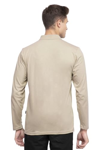 Image of Polo Full Sleeve t Shirt for Men Cotton with Pocket and Collar - Regular Fit Tshirt