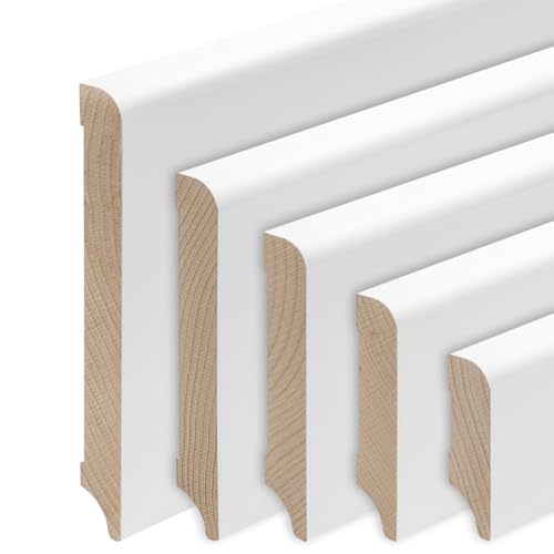REESE | Sockelleisten | München Profil | Buche Weiß | abgerundet 60mm