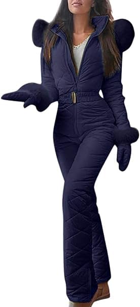 Combinaison de ski combinaison hivernale femme doublée peluche anti-froid