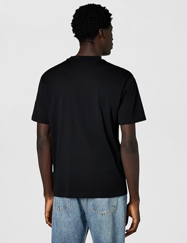 HUGO Herren Logo Stripe Cotton Crew Neck T-Shirt, Schwarz-Black Pepper, L – Ansicht 4