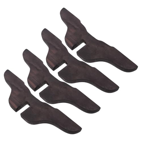 NAMOARLY 4 Piezas Base Instalación Fácil para Separador de Ambientes de Madera Marrón con Ranura 4x2cm y Estabilidad Duradera para Oficinas y Entornos Profesionales
