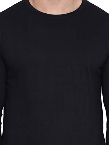 Image of Self Design Men Full Sleeve Round Neck Multicolor T-Shirt (Pack of 2)